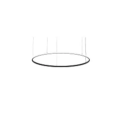 Luminaria colgante ANDROS OUT Ø 180CM controlable por DALI IP20, recubrimiento con polvo, negro mate regulable