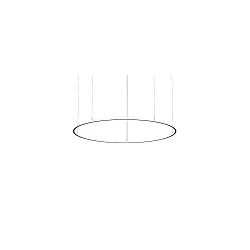 Luminaria colgante ANDROS IN/OUT Ø 180CM controlable por DALI IP20, recubrimiento con polvo, negro mate regulable