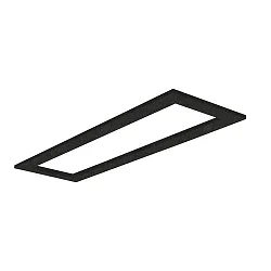 elemento acústico SILENTIUM LONG 167x47CM angular, negro
