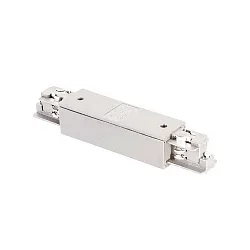 Center position power feeder for 3-phase power tracks, white