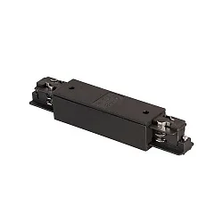 Center position power feeder for 3-phase power tracks, black