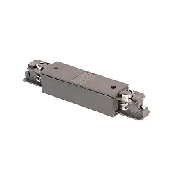 Center position power feeder for 3-phase power tracks, silver