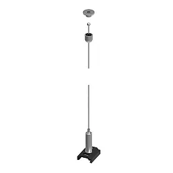 Accesorio Suspensión por cuerda PEPA FLAT / 3M mecánico, ajustable, cromo, negro 3.5cm