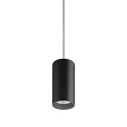 pendant luminaire TRAXX MICRO round, switchable LED IP20, black 