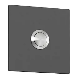 Bell plate, 7 x 7cm, IP44, powder coated stainless steel, anthracite