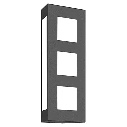 Luminaria de pared para exteriores AQUA TRILO 3 veces, angular E27 IP44, antracita