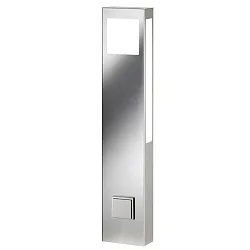 Luminaria de pie para exteriores AQUA PAULO POWER angular, con enchufe 2G11 IP44, acero inoxidable 