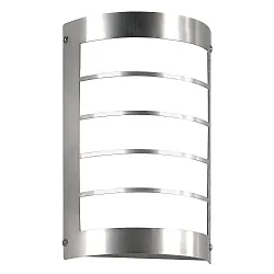 Luminaria de pared para exteriores lang, semicircular, con sensor, con rejilla IP44, acero inoxidable 