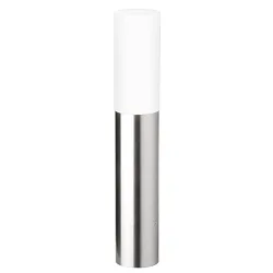 Luminaria de pie para exteriores AQUA PAULO 60CM pequeño, cilíndrico E27 IP44, acero cepillado