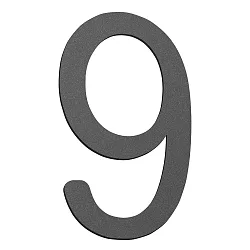 Números de casa 9 pequeño, antracita