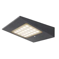 Lámpara solar de pared con sensor IP54, antracita 