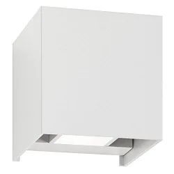 Luminaria de pared para exteriores Arriba-Abajo, ajustable IP54, blanco 
