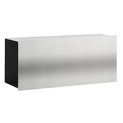 Straight newspaper compartment, 2 sides open, height 14cm, stainless steel