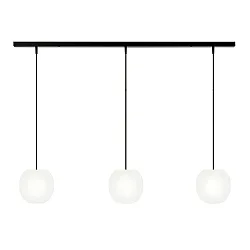 Luminaria colgante ACAI 16 de 3 llamas E27 IP20, mate, blanco opalino regulable