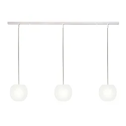 Luminaria colgante ACAI 16 de 3 llamas E27 IP20, mate, blanco opalino regulable