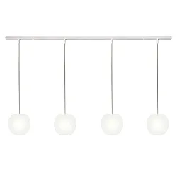 Luminaria colgante ACAI 16 de 4 llamas E27 IP20, mate, blanco opalino regulable