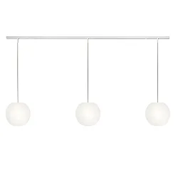 Luminaria colgante ACAI 21 de 3 llamas E27 IP20, mate, blanco opalino regulable