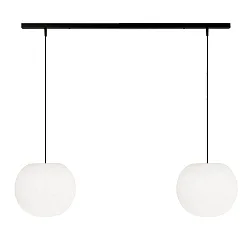 Luminaria colgante ACAI 26 de 2 llamas E27 IP20, mate, blanco opalino regulable