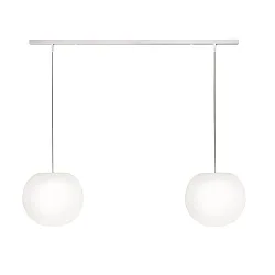 Luminaria colgante ACAI 26 de 2 llamas E27 IP20, mate, blanco opalino regulable