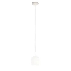 Luminaria colgante MUREA E27 IP20, mate, blanco opalino regulable