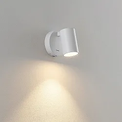 Luminaria para leer CAN TILT ROUND USB redondo, con interruptor, con función de carga USB, giro cardánico GU10 IP20, blanco 
