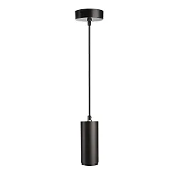 Luminaria colgante LUCEA 10 IP20, transparente, negro intenso regulable
