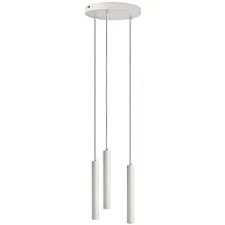 pendant luminaire SLIM DIM 3 flames, round, UGR < 19 IP20, traffic white dimmable