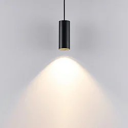 Luminaria colgante CAN 150 abajo, cilíndrico, directa GU10 IP20, negro