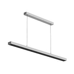 Luminaria colgante OFFICE THREE STANDARD UP AND DOWN controlable por DALI, directo / indirecto IP20, gris claro, mate