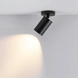 Luminaria de techo CAN TILT ROUND Ø 8CM de 1 llama, redondo, giro cardánico GU10 IP20, negro