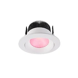 KapegoLED recessed ceiling luminaire COB 94 RGBW, RGB + warm white, voltage constant, 24V DC, 16W, matt white