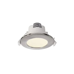 Luminaria empotrable para techos ACRUX 68 CCT Switch, con anillo decorativo IP20, plata, blanco regulable