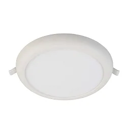 Luminaria empotrable para techos ZAURAK 220 redondo, constante de voltaje IP44, negro, plata, blanco 