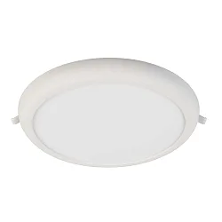 Luminaria empotrable para techos ZAURAK 300 redondo, constante de voltaje IP44, negro, plata, blanco 