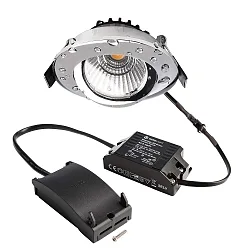 Proyector empotrado DIONE IP44 DIM 840 giratorio, con cable a través de IP44, cromo regulable