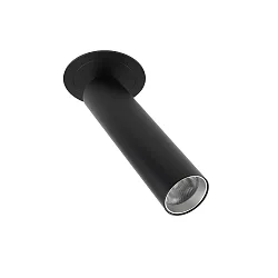 Luminaria empotrable para techos SLIM cilíndrico, ajustable, UGR < 19 IP20, negro intenso regulable
