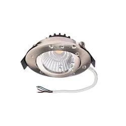 Proyector empotrado DIONE IP44 RGB+3000K giratorio, RGBW, sin fuente de alimentación IP44, níquel cepillado regulable