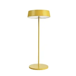 Lámpara de mesa a pilas MIRAM HEAD + TABLE STAND juego de 1, con regulador táctil, montaje magnético IP54, amarillo regulable
