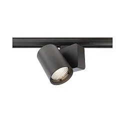 Foco trifásico NIHAL incl. adaptador trifásico IP20, negro regulable