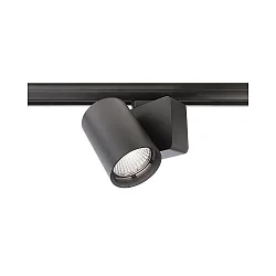 Foco trifásico NIHAL incl. adaptador trifásico IP20, negro regulable