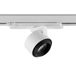 Foco trifásico CERES 90 giratorio IP20, blanco regulable