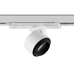 Foco trifásico CERES 90 giratorio IP20, blanco regulable