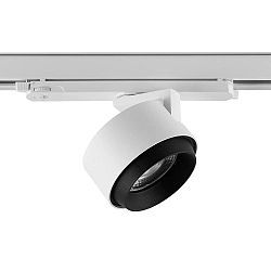 Foco trifásico CERES 118 giratorio IP20, blanco regulable
