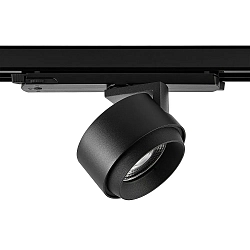 Foco trifásico CERES 118 giratorio IP20, negro regulable