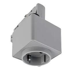 Adaptador de toma de corriente trifásica D LINE, gris