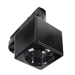 Adaptador de toma de corriente trifásica D LINE, negro