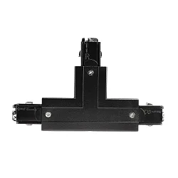 Conector en T trifásico D LINE flexible, negro