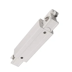 Conector longitudinal trifásico D LINE con posibilidad de alimentación, blanco