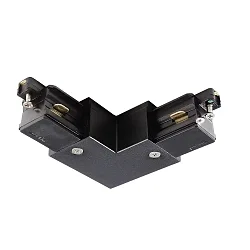 Conector en L monofásico D ONE izquierdo, negro