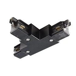 Conector en T monofásico D ONE derecha-derecha-izquierda, negro